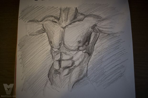 Anatomy sketch from sketchbook - part 13