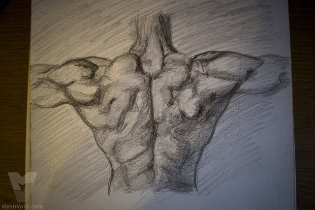 Anatomy sketch from sketchbook - part 4