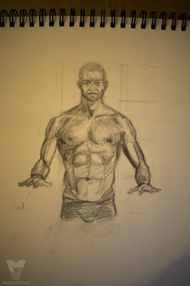 Anatomy sketch from sketchbook - part 9