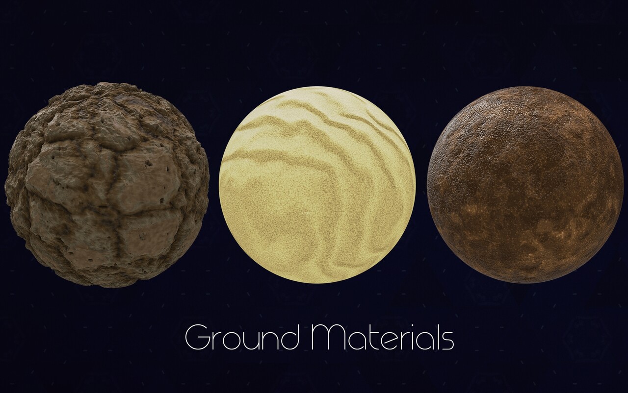 Demonstration of procedural ground materials in Blender
