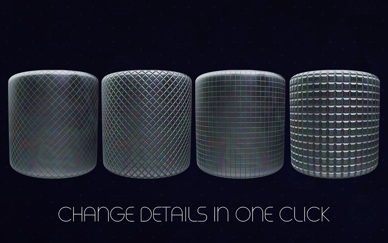Demonstration of procedural metal materials in Blender