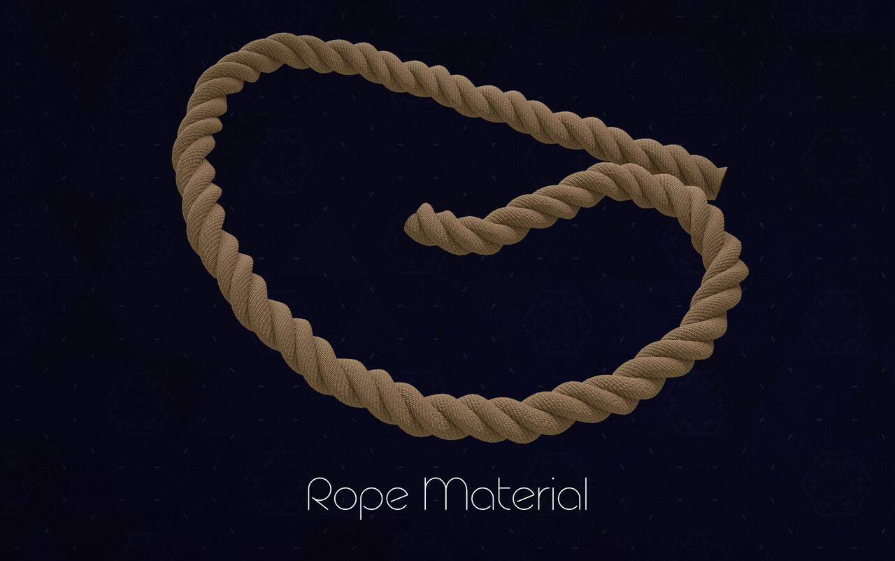 Demonstration of procedural rope material in Blender
