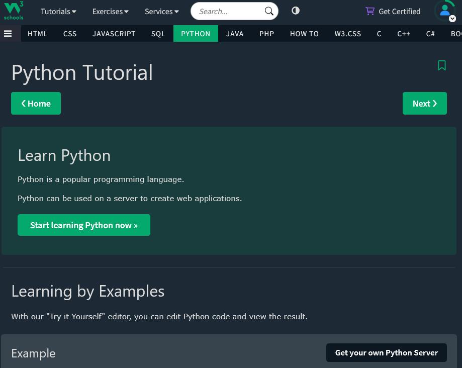 w3schools screenshot