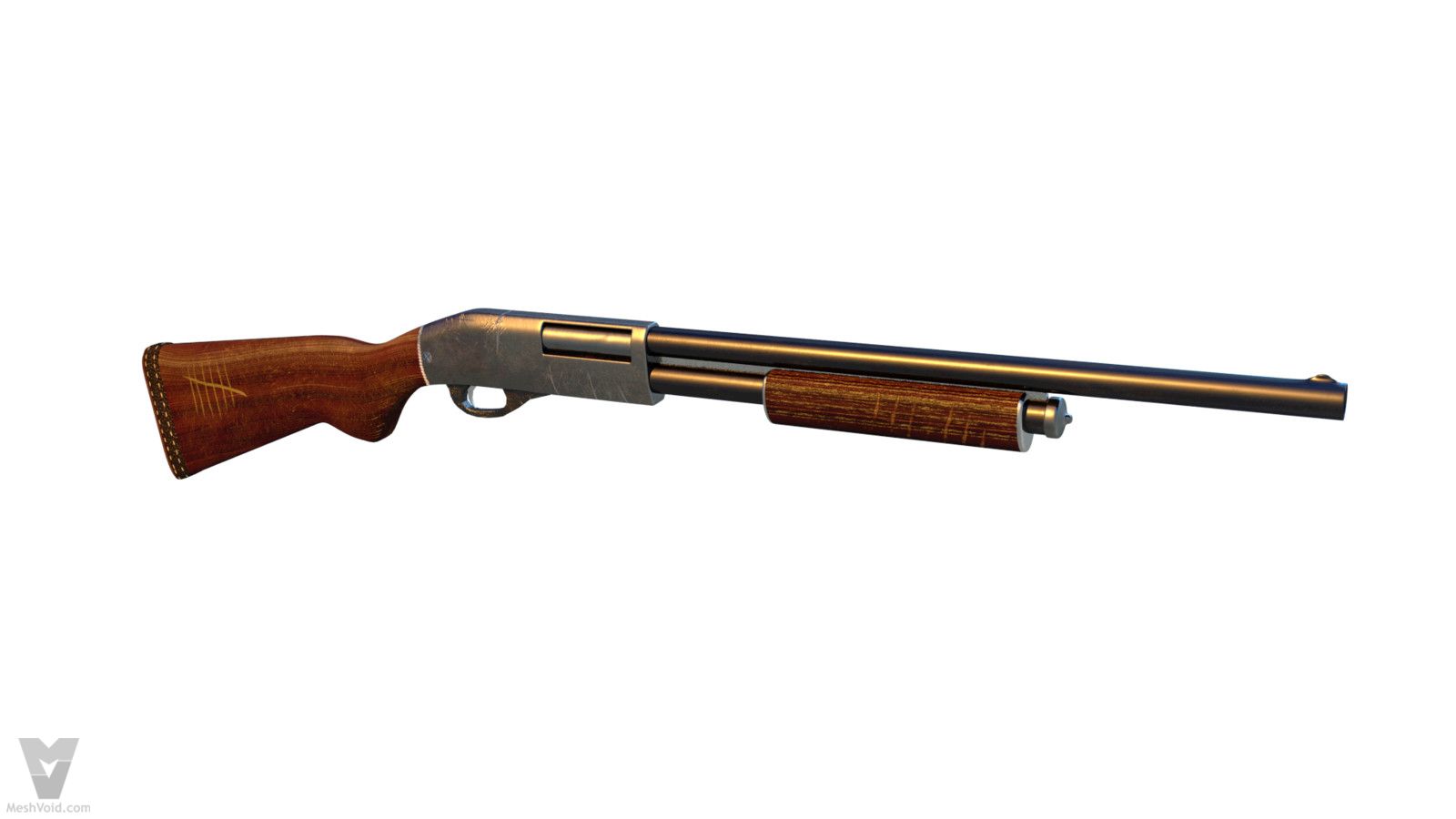 Mad Maude animation project - shotgun asset modeling and texturing