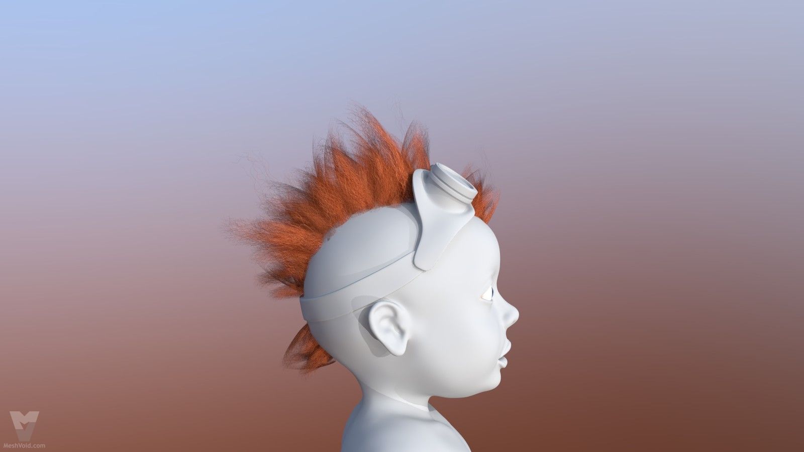 Mad Maude animation project - baby character haircard placement part 1
