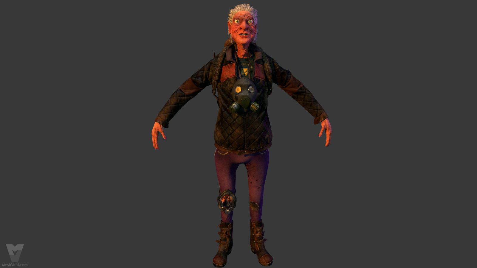 Mad Maude animation project - Granny character lookdev part 4