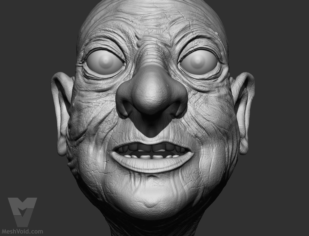 Mad Maude animation project - Granny character reprojected details part 1