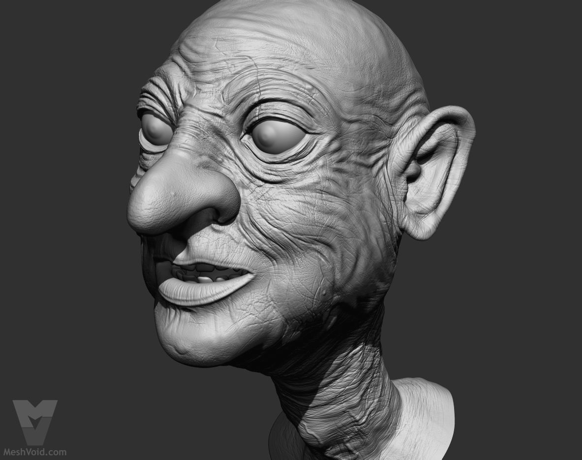 Mad Maude animation project - Granny character reprojected details part 2