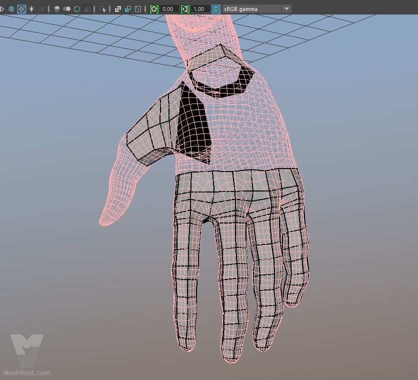 Mad Maude animation project - Granny character retopology process