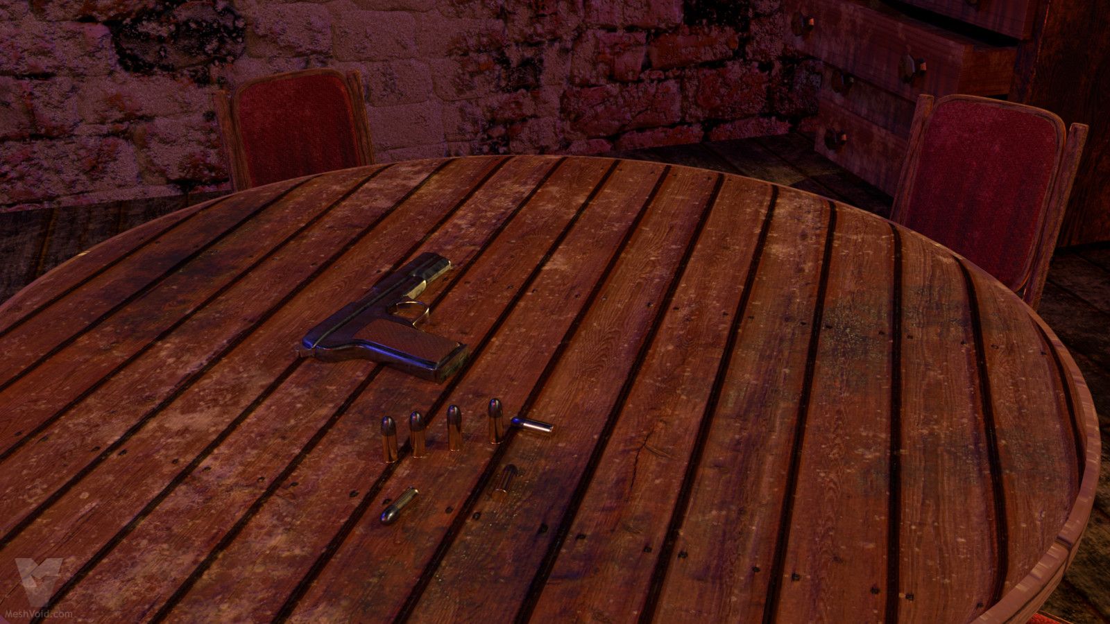Mad Maude animation project - shotgun asset modeling and texturing