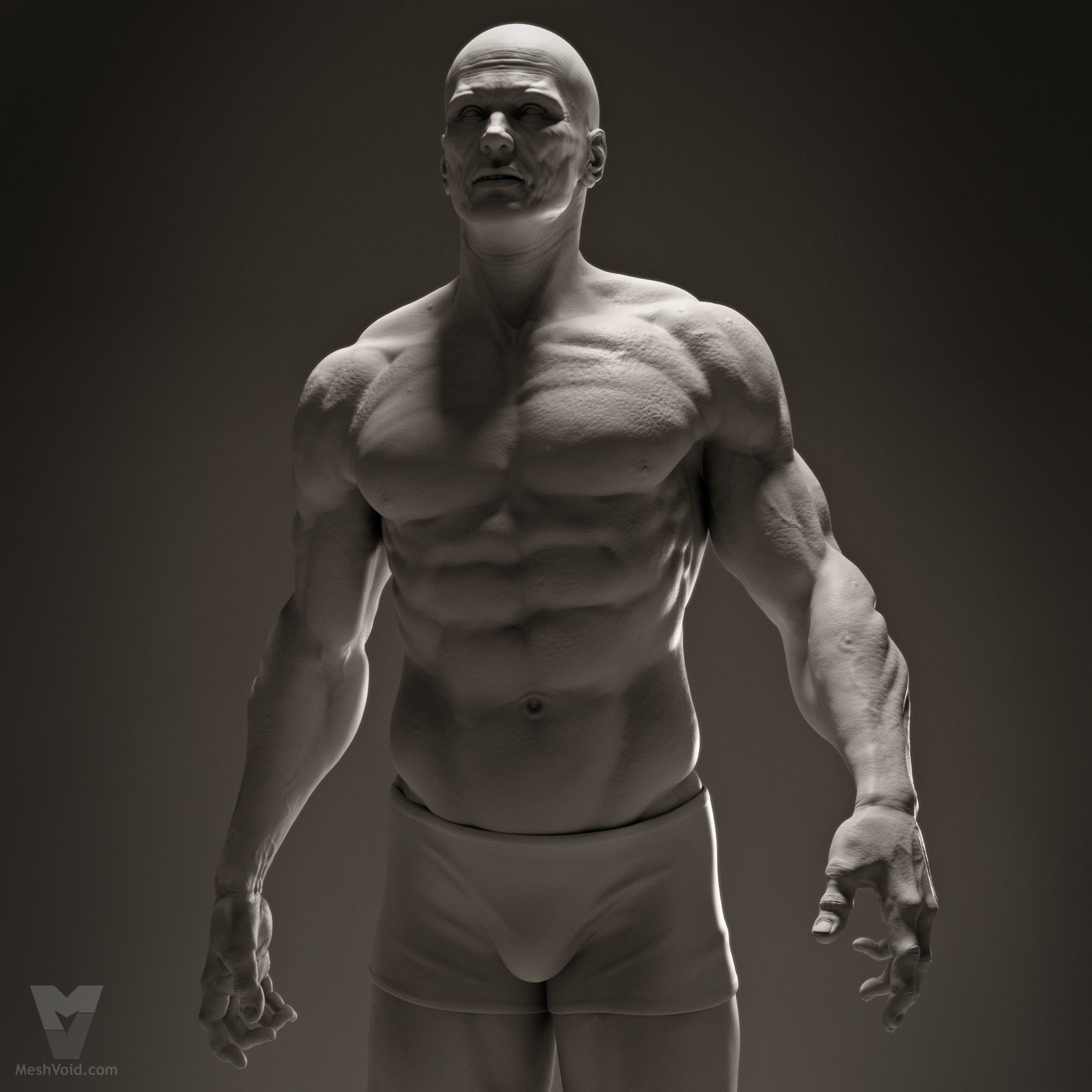 Human basemesh prerender part 1