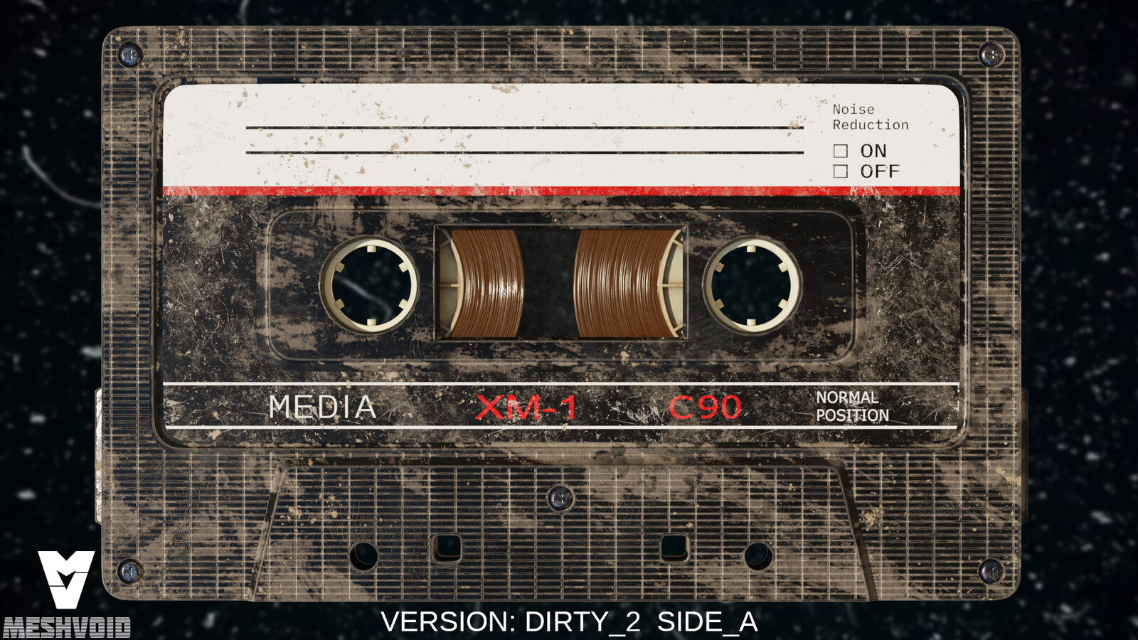 Audiotape 3D model render - Type 002 Side A