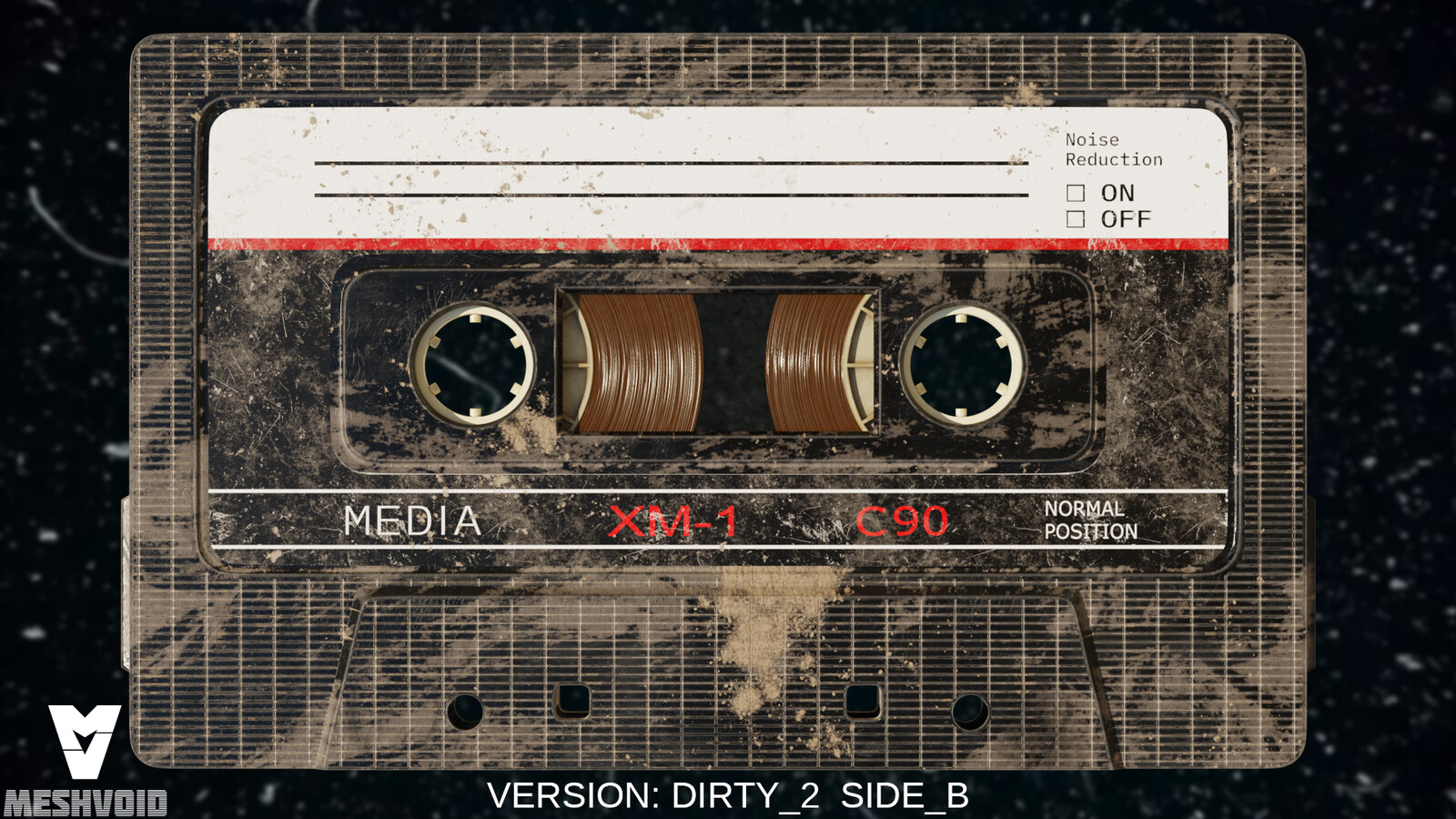 Audiotape 3D model render - Type 002 Side B