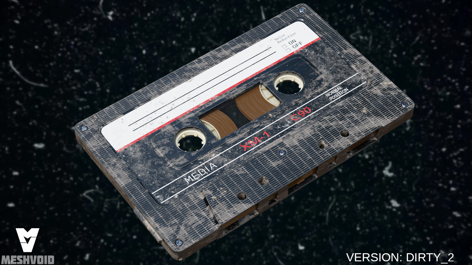 Audiotape 3D model render - Dirty Version 2