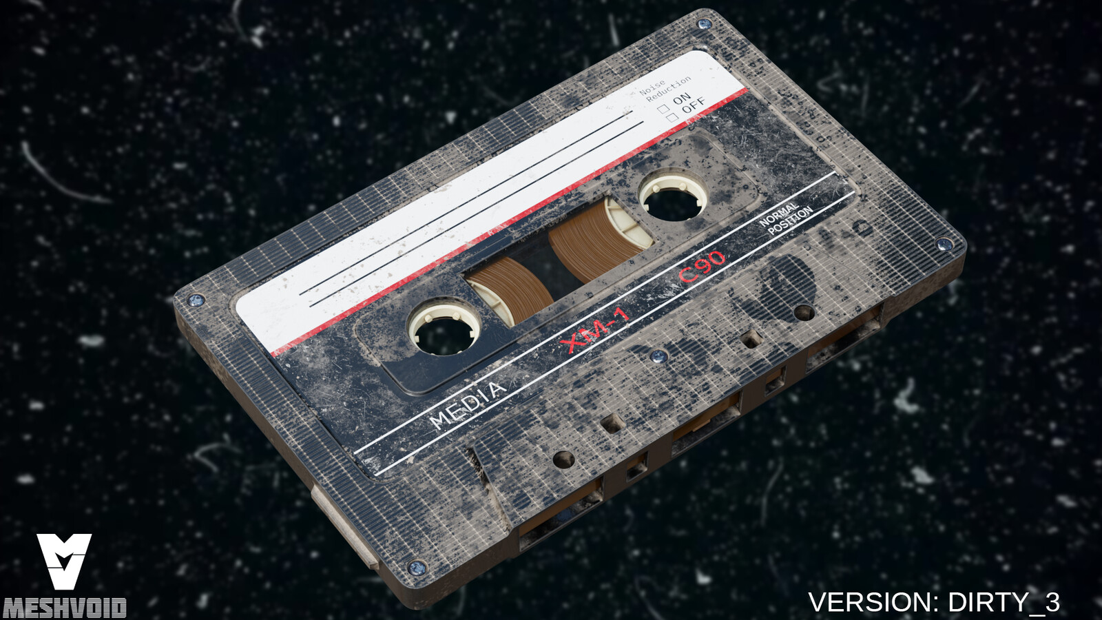 Audiotape 3D model render - Dirty Version 3