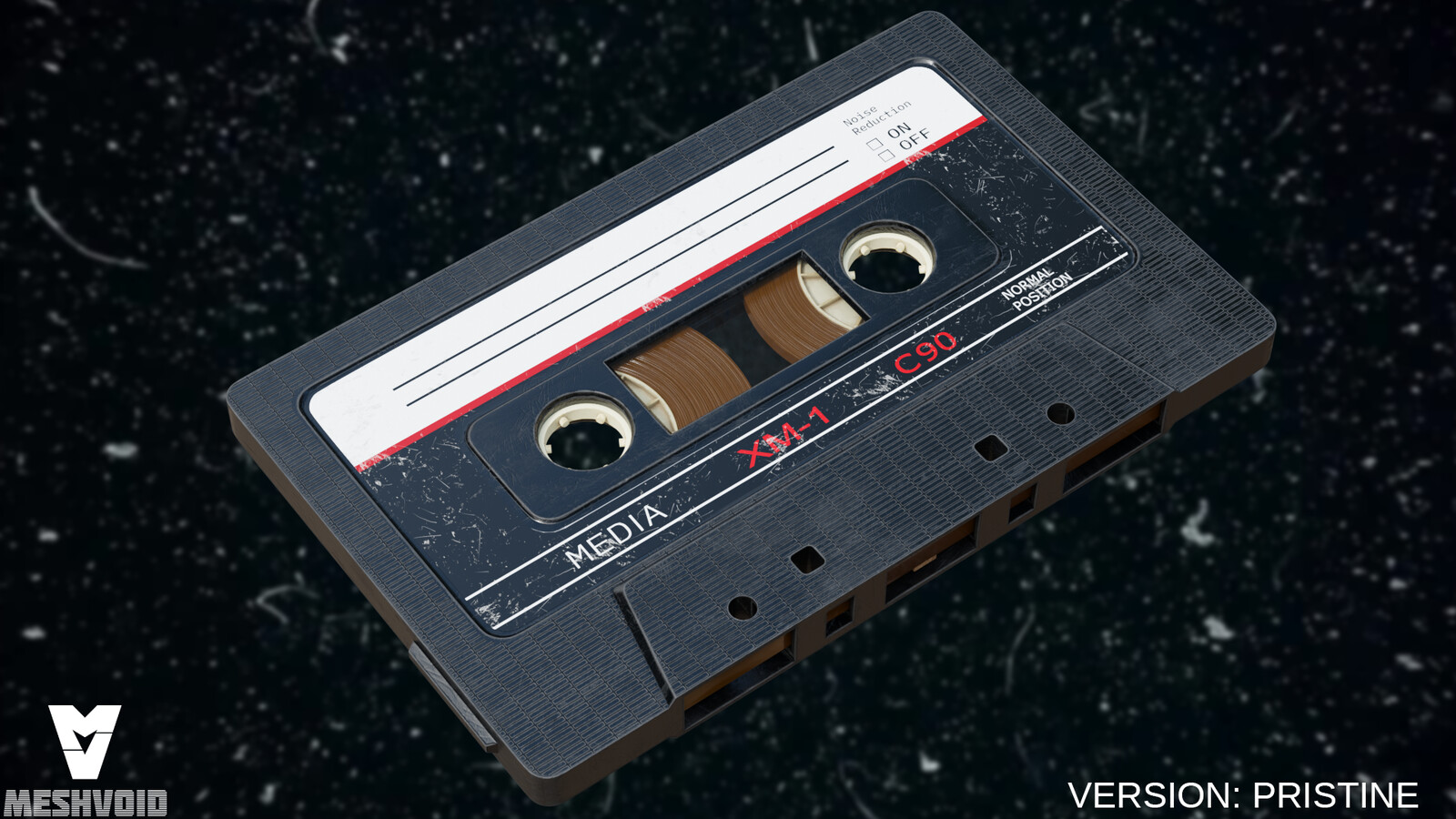 Audiotape 3D model render - Pristine Version Full