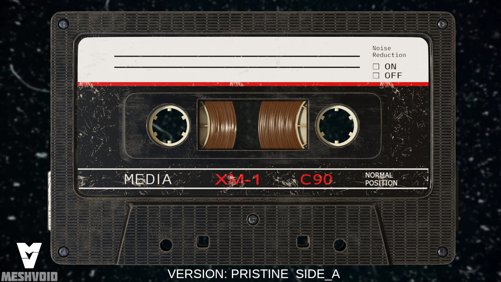 Audiotape 3D model render - Pristine Version Side A