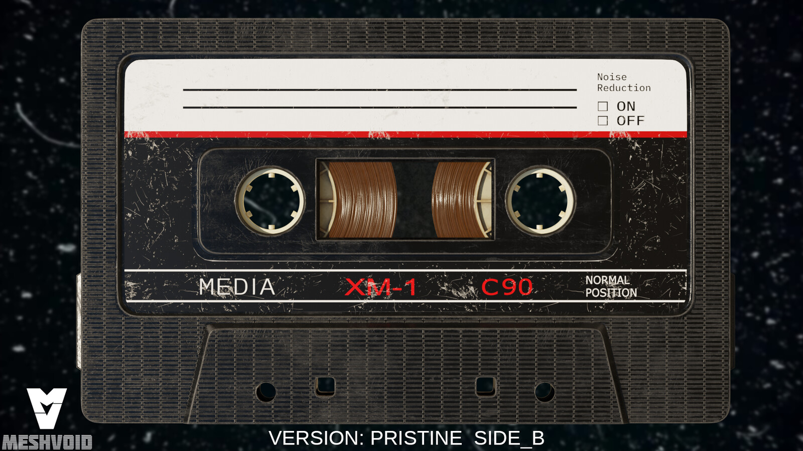 Audiotape 3D model render - Pristine Version Side B